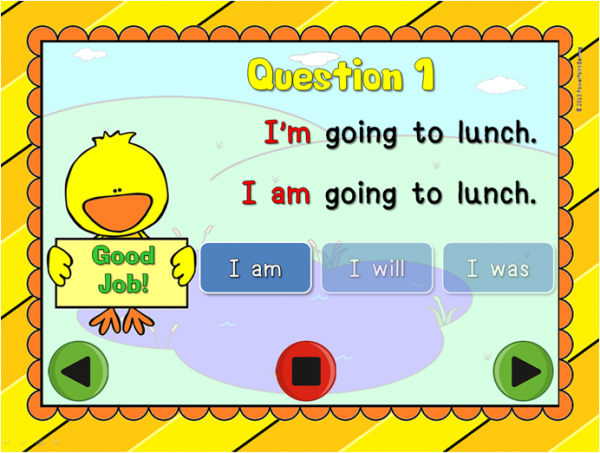 Fun with Contractions Powerpoint Game - Image 2