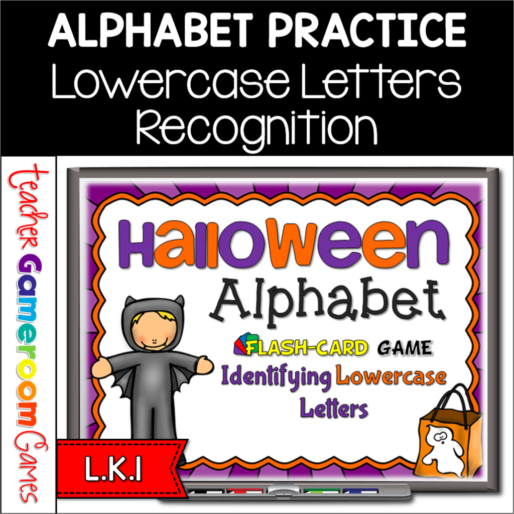 Halloween Alphabet Flash Cards Set - Lowercase Letters - Teacher Gameroom