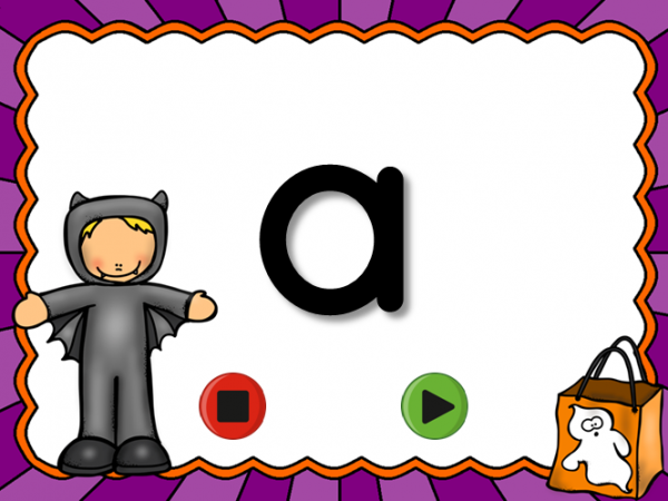 Halloween Alphabet Flash Cards Set - Lowercase Letters - Image 7