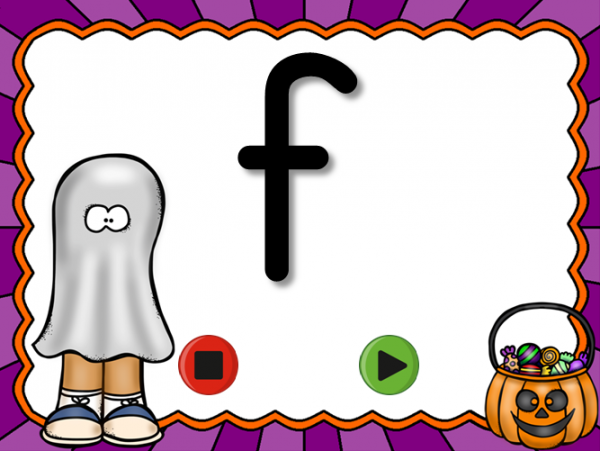 Halloween Alphabet Flash Cards Set - Lowercase Letters - Image 6