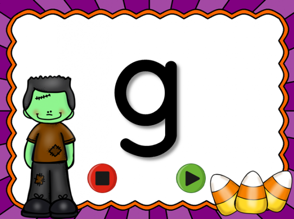 Halloween Alphabet Flash Cards Set - Lowercase Letters - Image 5