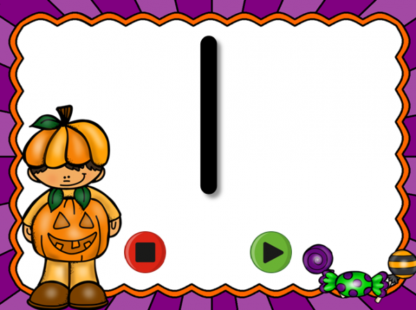 Halloween Alphabet Flash Cards Set - Lowercase Letters - Image 4