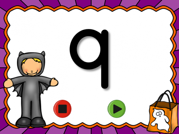 Halloween Alphabet Flash Cards Set - Lowercase Letters - Image 3