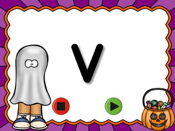 Halloween Alphabet Flash Cards Set - Lowercase Letters - Image 2