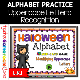 Halloween Alphabet Flash Cards Set - Uppercase Letters