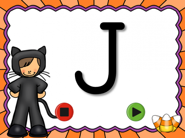 Halloween Alphabet Flash Cards Set - Uppercase Letters - Image 6