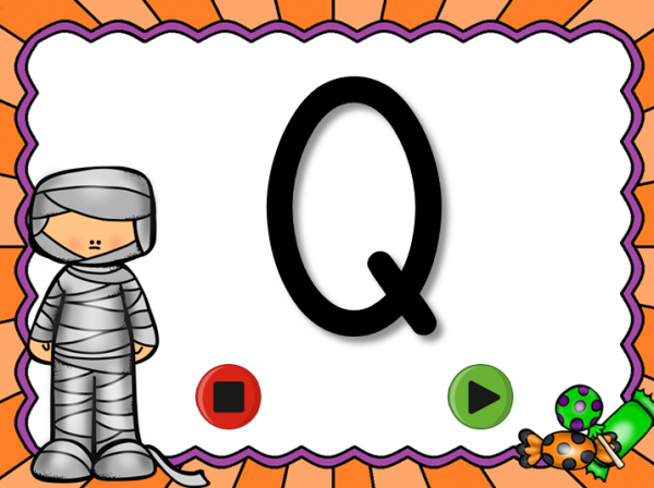 Halloween Alphabet Flash Cards Set - Uppercase Letters - Image 2