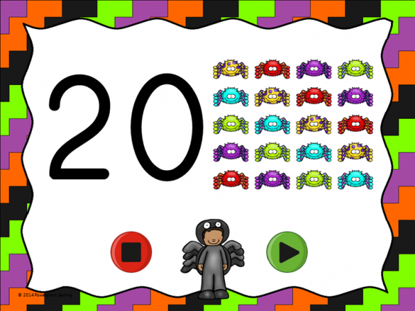 Halloween  Flash Card Set - Numbers 0-20 - Image 2