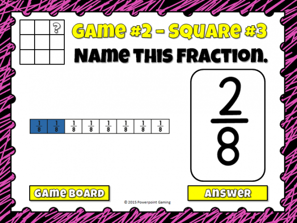Identifying Fractions Tic-Tac-Toe Powerpoint Game - Image 2