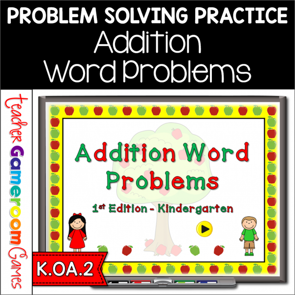 Kindergarten Addition Word Problems Teacher vs Student Powerpoint Game