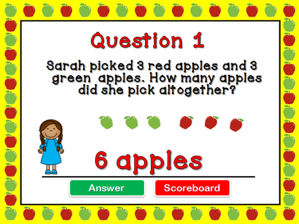Kindergarten Addition Word Problems Teacher vs Student Powerpoint Game - Image 3