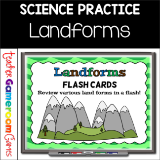 Landforms Powerpoint Flash Card Game