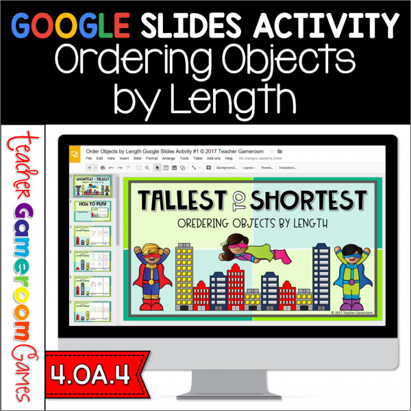 Distance Learning Order Objects by Length Google Activity