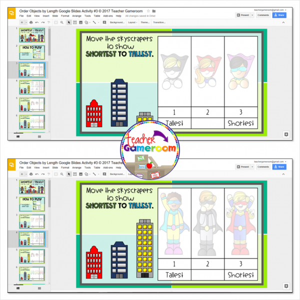 Distance Learning Order Objects by Length Google Activity - Image 2