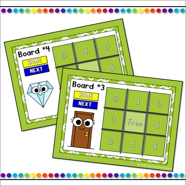 Letter D Tic-Tac-Toe Powerpoint Game - Image 2