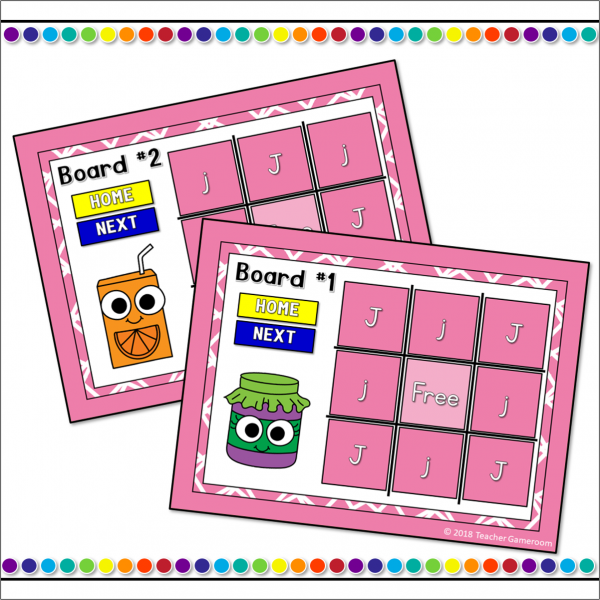 Letter J Tic-Tac-Toe Powerpoint Game - Image 3