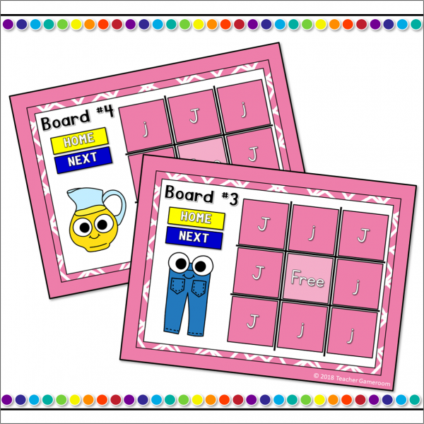 Letter J Tic-Tac-Toe Powerpoint Game - Image 2