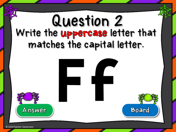 Letter Matching Game Halloween Writep and Wipe Game - Image 3