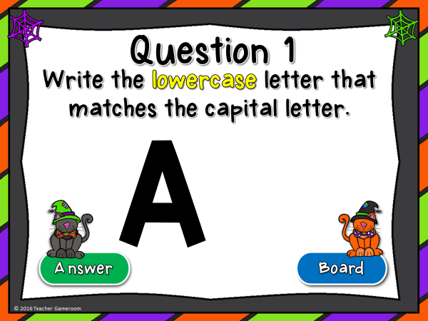 Letter Matching Game Halloween Writep and Wipe Game - Image 2