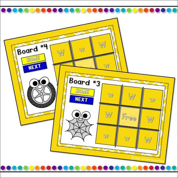 Letter W Tic-Tac-Toe Powerpoint Game - Image 2