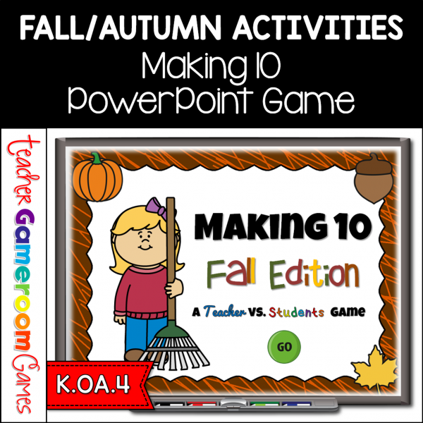 Making 10 Fall Teacher vs Student Powerpoint Game