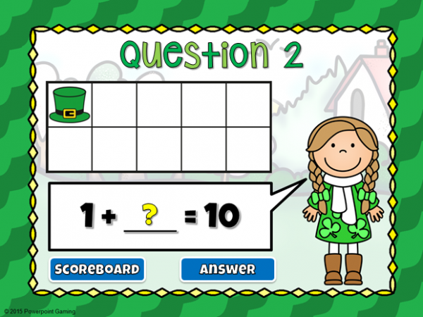 Making 10 St. Patrick's Day Teacher vs Student Powerpoint Game - Image 2