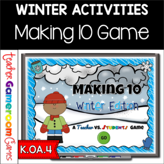 Making 10 Winter Teacher vs Student Powerpoint Game