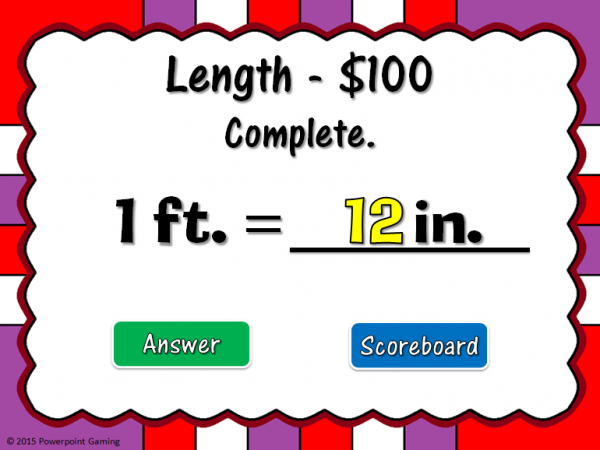 Measurement Conversion Review Powerpoint Game - Image 3