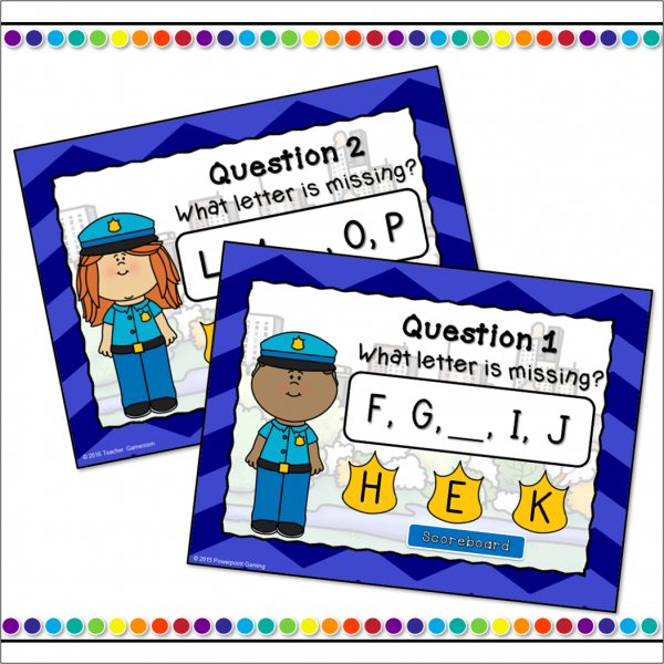 Missing Alphabet - Cops vs Robbers Powerpoint Game - Image 4
