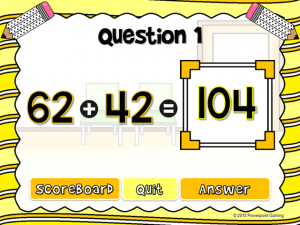 Missing Numbers in Equations Student vs Student Powerpoint Game - Image 3