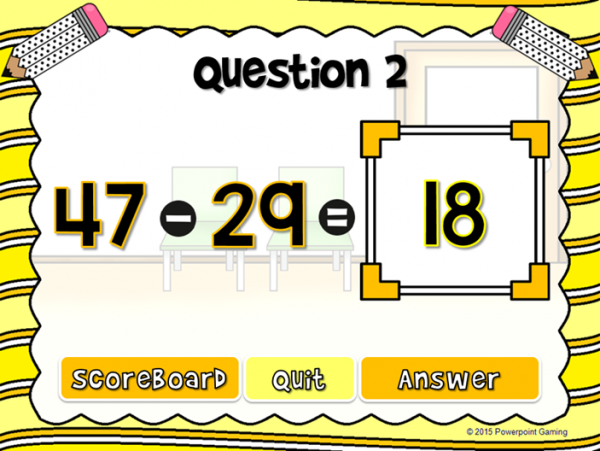 Missing Numbers in Equations Student vs Student Powerpoint Game - Image 2