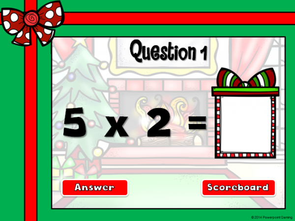 Missing Numbers in Multiplication Christmas Student vs Student Powerpoint Game - Image 3