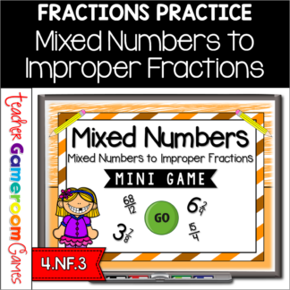 Mixed Numbers to Improper Fractions Mini Game