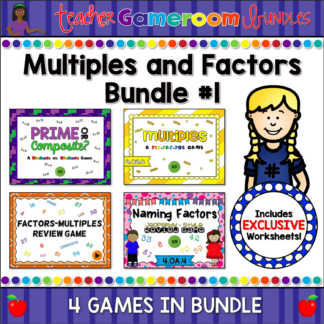 Multiples and Factors Powerpoint Game Bundle