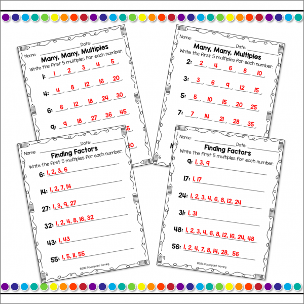 Multiples and Factors Powerpoint Game Bundle - Image 2