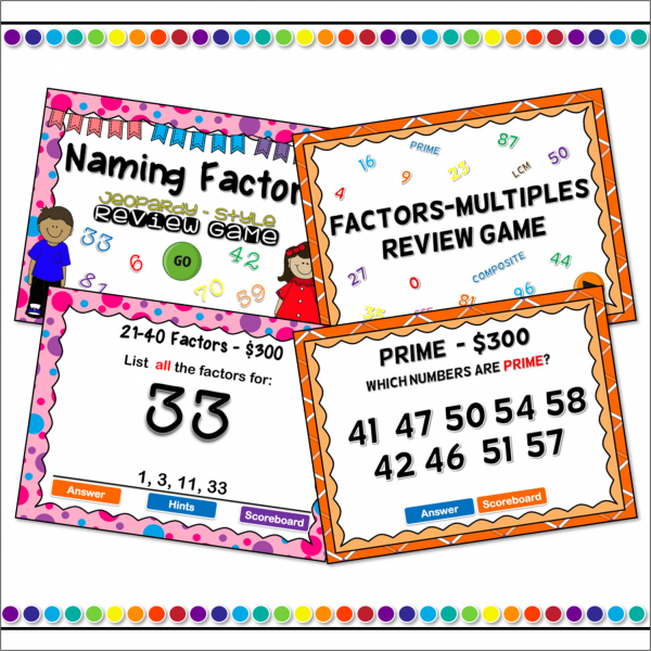 Multiples and Factors Powerpoint Game Bundle - Image 4