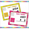 Multiplication 4 Digit by 1 Digit Numbers Tic-Tac-Toe Powerpoint Game - Image 2
