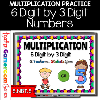 Multiplication 6 Digit by 3 Digit Teacher vs Student Powerpoint Game