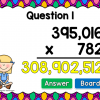 Multiplication 6 Digit by 3 Digit Teacher vs Student Powerpoint Game - Image 3
