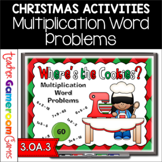 Multiplication Word Problems Christmas Find the Star Powerpoint Game