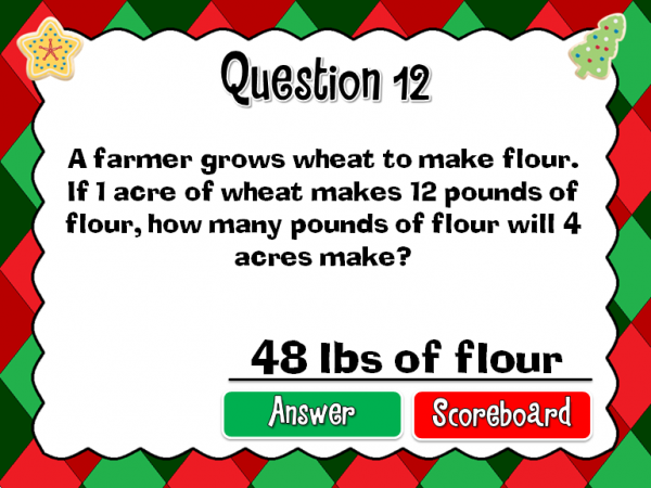 Multiplication Word Problems Christmas Find the Star Powerpoint Game - Image 2