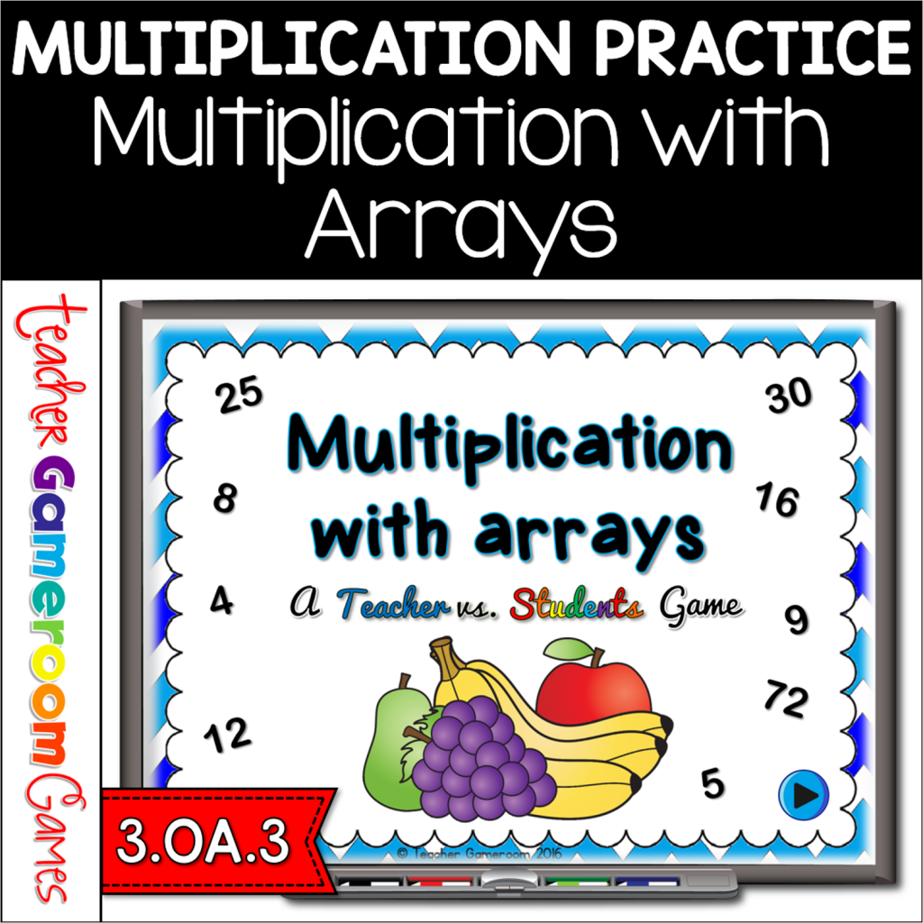 Multiplication with Arrays Teacher vs. Student Game - Teacher Gameroom