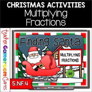 Multiplying Fractions Christmas Find the Star Powerpoint Game
