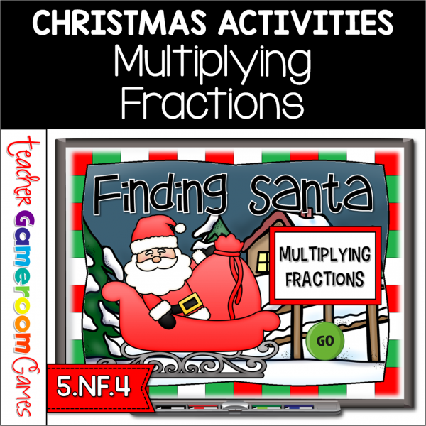 Multiplying Fractions Christmas Find the Star Powerpoint Game