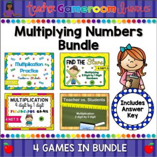 Multiplying Fractions Powerpoint Game Bundle