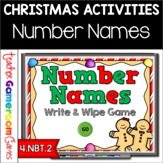 Naming Numbers Place Value Write and Wipe Powerpoint Game