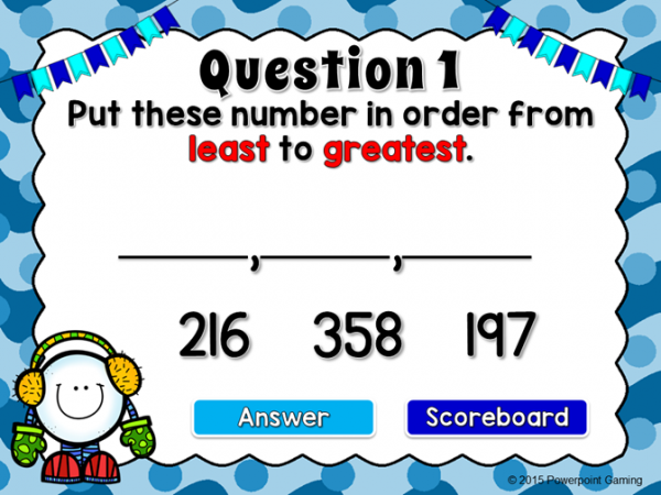 Ordering Numbesr from Least to Greatest Winter Find the Star Pointpoint Game - Image 3