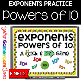 Powers of 10 Powerpoint Click and Go Game
