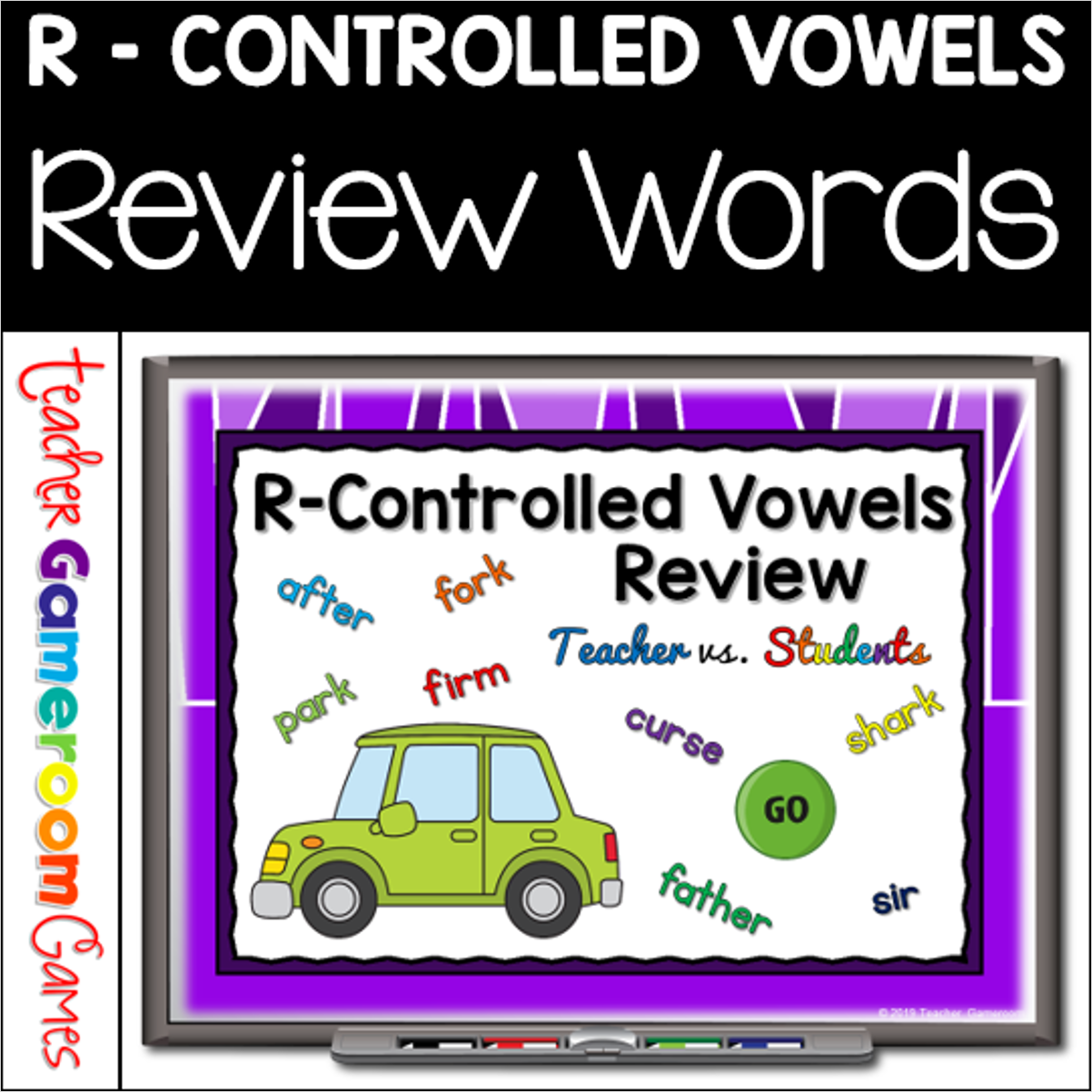 R Controlled Vowels Teacher Vs Student Powerpoint Game Cover