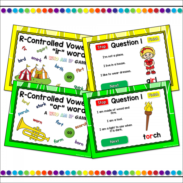 R-Controlled Vowels Who Am I Powerpoint Game Bundle - Image 3